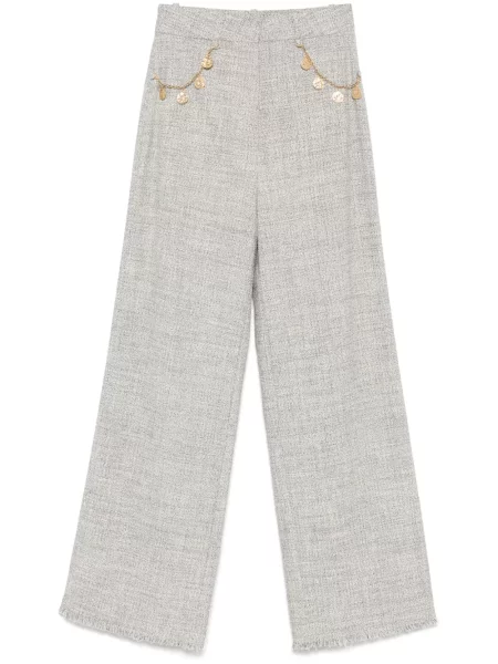 Pantaloni Nanushka alb