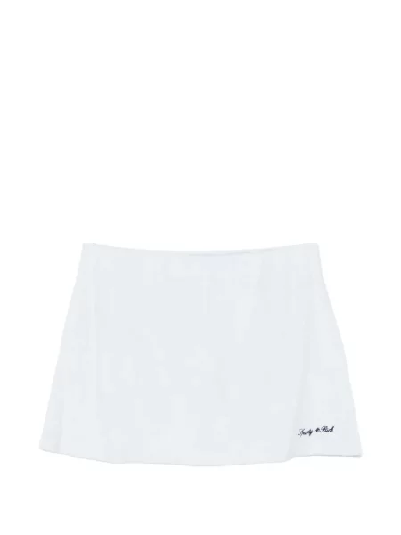 Fustă Sporty & Rich cu broderie din material terry albastru