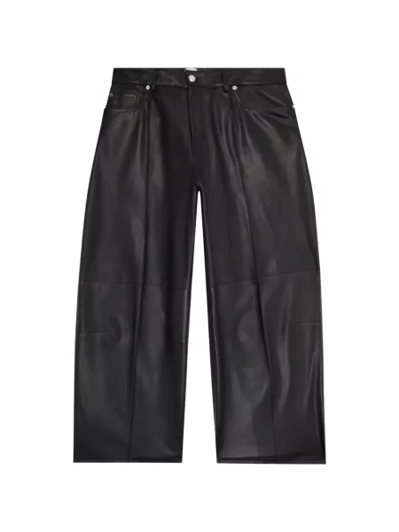 Pantaloni Paul Smith din piele negru
