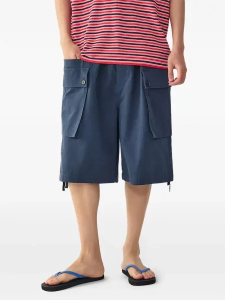 Pantaloni scurți cargo Tomboy cu cordon albastru
