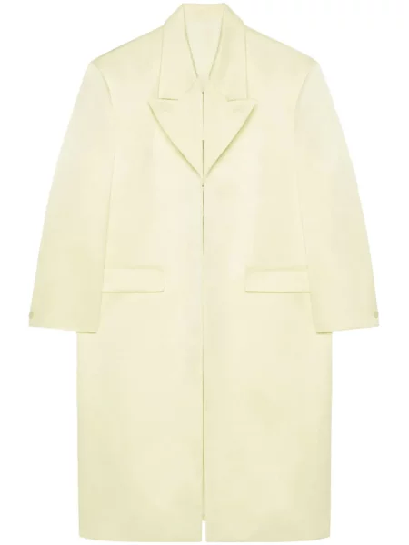Satynowy płaszcz Givenchy żółty