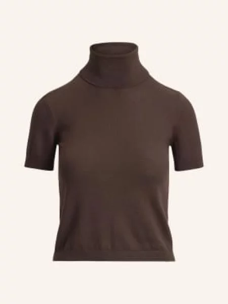 Ralph Lauren Collection Úpletové Tričko Z Kašmíru tmavě hnědá
