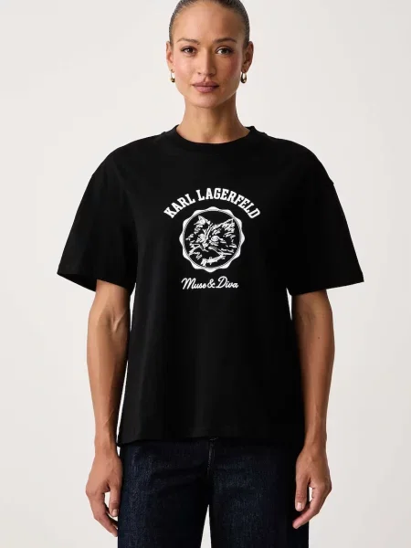 Karl Lagerfeld tricou pentru femei din negru