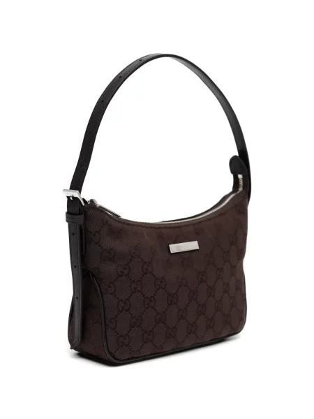 Geantă Gucci din canvas maro