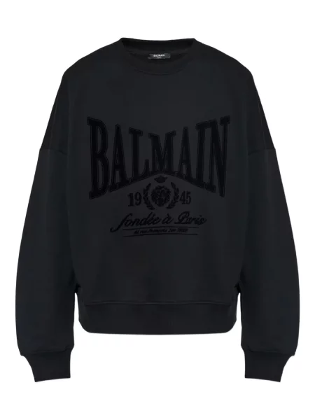 Hanorac Balmain cu imagine negru