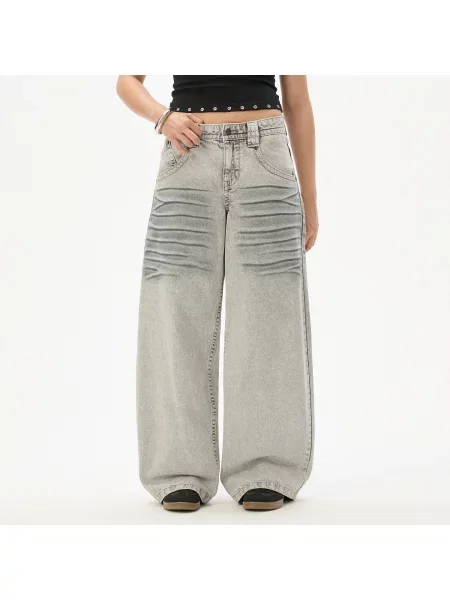 Cropp Джинси з ефектом виварювання light grey сірі