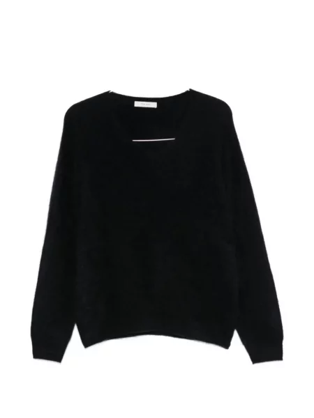 Pulover Ivory Paris cu decolteu în V negru