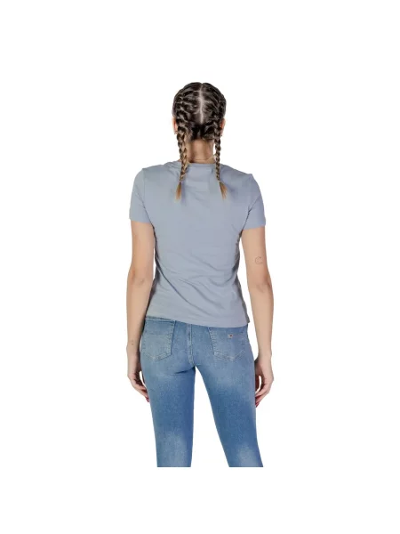 Koszulka Guess z krótkim rękawem klasyczna szara