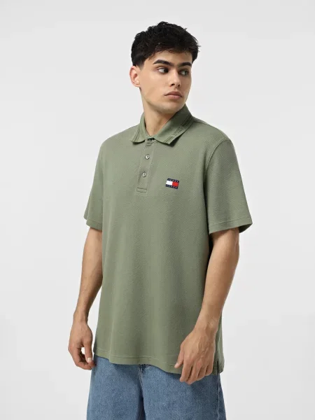 Поло Tommy Jeans хаки
