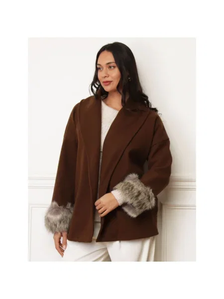 Palton La Modeuse maro