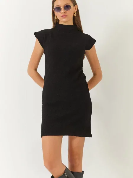 Bianco Lucci Rochie tricotat negru