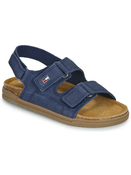 Dječje sandale od brušene kože Tommy Hilfiger plava