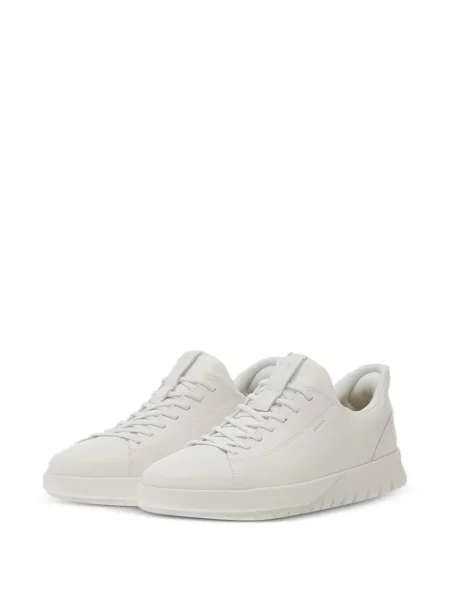 Fűzős bőr sneaker Geox fehér