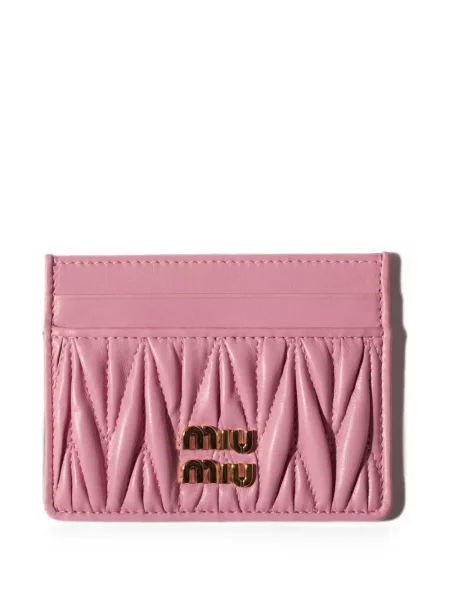 Portofel Miu Miu din piele roz