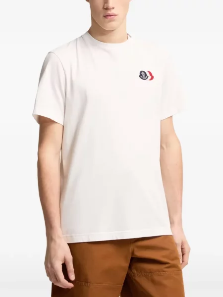 Tricou Moncler cu autograf alb
