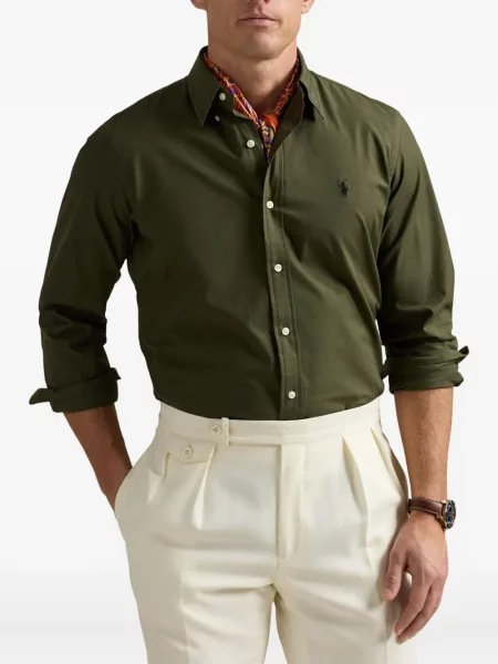 Fular Polo Ralph Lauren plisat tricotate cu imagine albastru