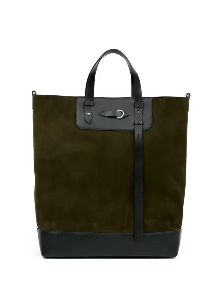 Geantă Maison Margiela din piele de căprioară negru