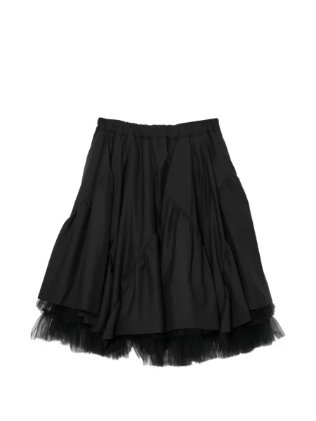 Fustă Noir Kei Ninomiya cu volane negru