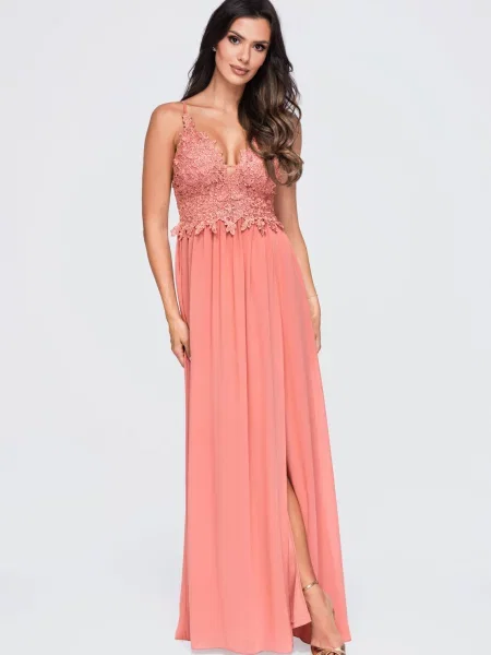 Rochie maxi Edoti roz
