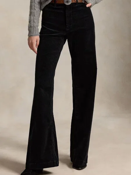Polo Ralph Lauren pantaloni evazați flare pentru femei cu negru