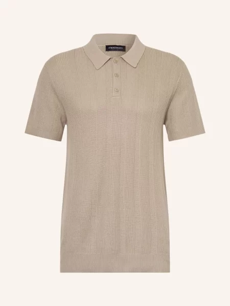Strokesman's Pletené Polo Tričko béžová