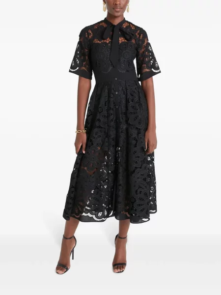 Костюм миди рокля Temperley London до коляното черно