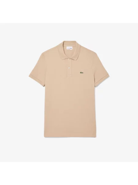 Lacoste Koszulka Polo Slim Fit Petit Piqué beżowa