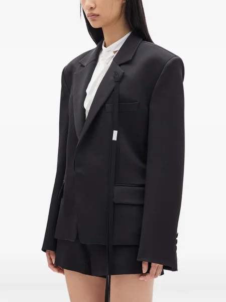 Geacă Ann Demeulemeester cu model floral negru