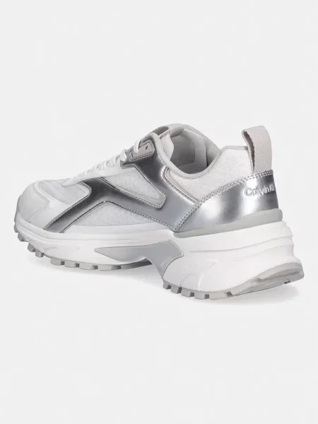 Calvin Klein HIKE RUN CKSTRIPE MESH MET sneakersy białe