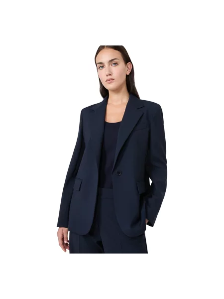 Weekend Max Mara Marynarka Lamine Granatowy niebieska