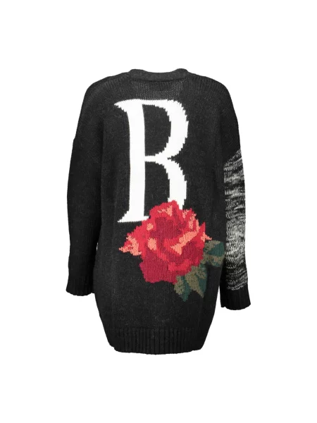 Kardigan Blugirl z długim rękawem wełniany czarny