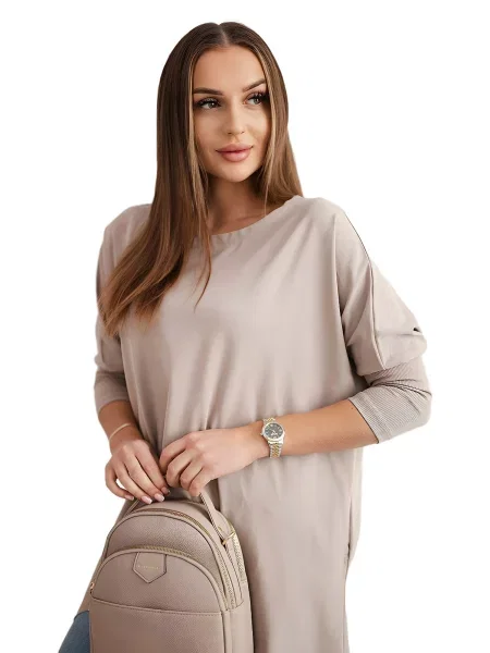 Halenka oversize tmavě béžová