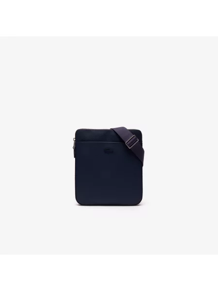 Кожаная сумка через плечо Lacoste синяя