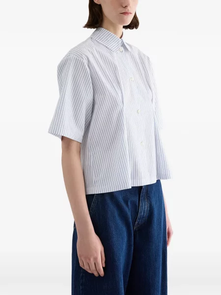Cămașă Jil Sander cu dungi alb