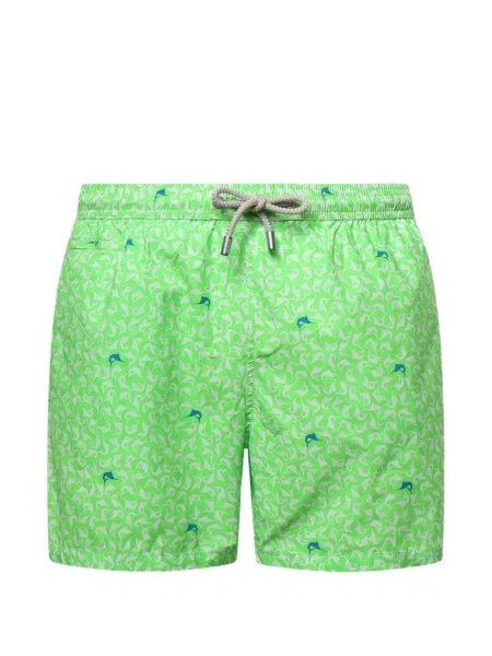 Slip de baie Mc2 Saint Barth cu imagine cu cordon verde