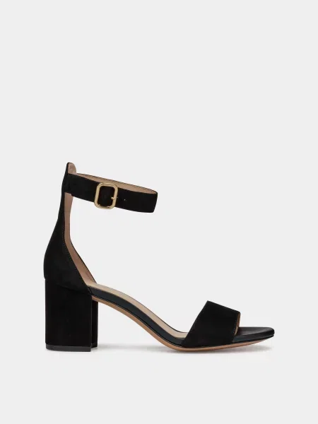 Замшевые босоножки Geox черные