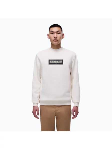 Mikina Napapijri B-Box Logo C white whisper bílá