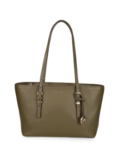 Geantă shopper Michael Michael Kors cu autograf verde