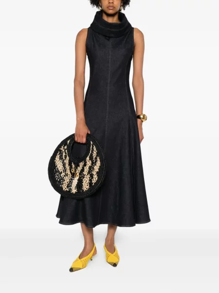 Rochie fără mâneci Jacquemus fără mâneci de costum albastru
