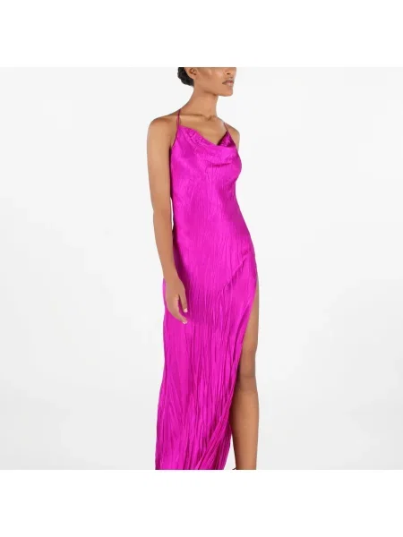 Długa sukienka maxi Roberto Cavalli różowa