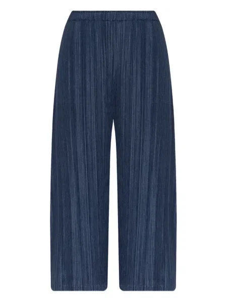 Pantaloni Pleats Please Issey Miyake plisate albastru