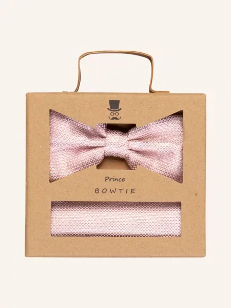 Prince Bowtie Sada: Motýlek A Kapesníček růžová