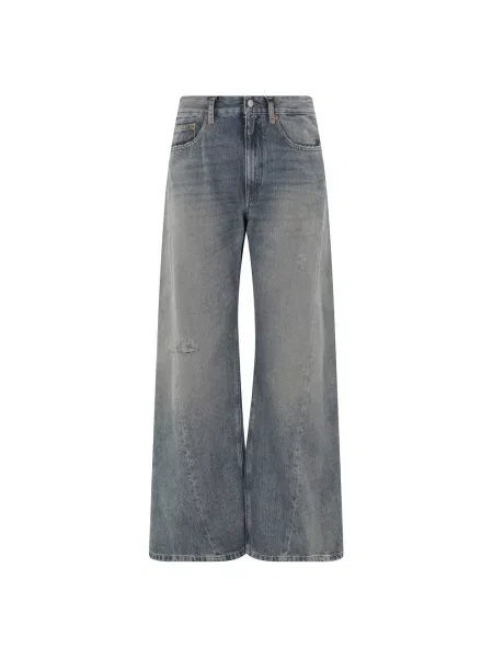 Szerokie jeansy Mm6 Maison Margiela niebieskie