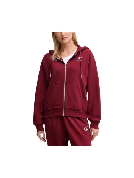 Komplet dresowy Calvin Klein Jeans z nadrukiem bordowy