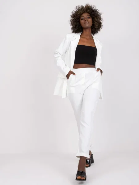 Pantaloni Italy Moda alb