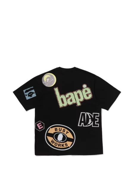 Tricou A Bathing Ape® cu autograf negru