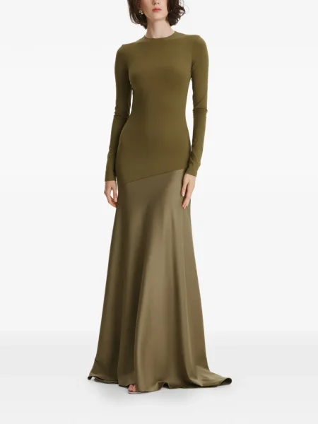 Rochie maxi 2310 Studio lungă de costum verde