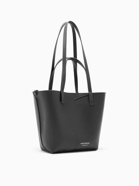 Кожаная сумка Emporio Armani черная