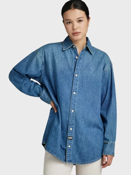 Джинсова сорочка G-star Raw синя