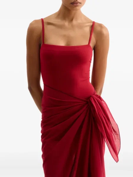 Fustă Eres drapată roșu